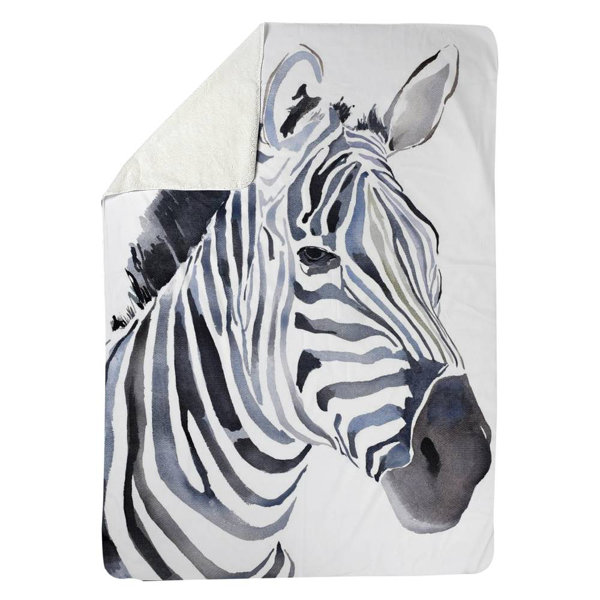 Begin Edition International Inc. Zebra Fleece Blanket Wayfair